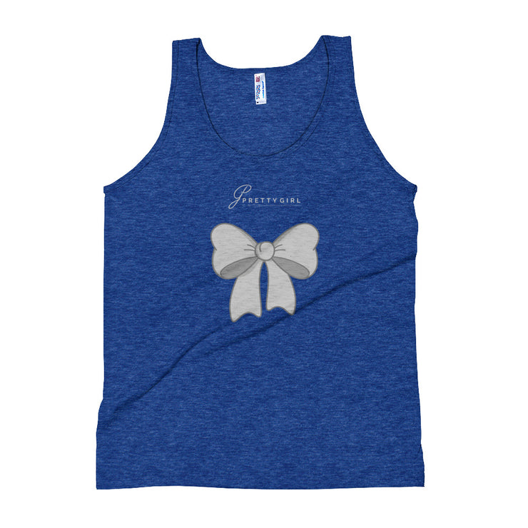 B/C Unisex Tri-Blend Tank Top Bow Light Grey