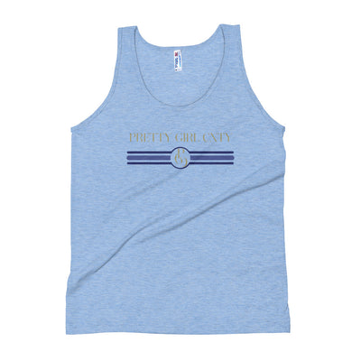 S/C Unisex Tri-Blend Tank Top Stripes Blue