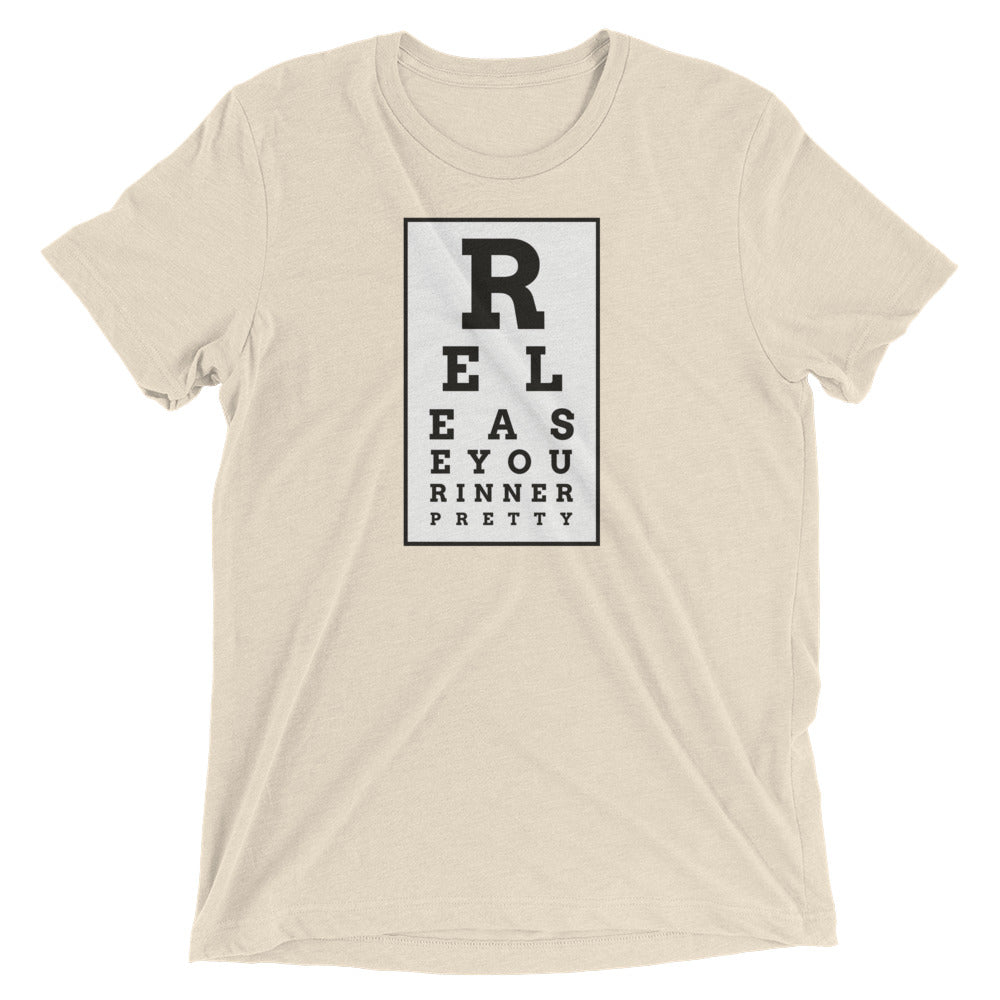 S/C Short-Sleeve Unisex Tri-Blend T-shirt Eye Chart Black & White