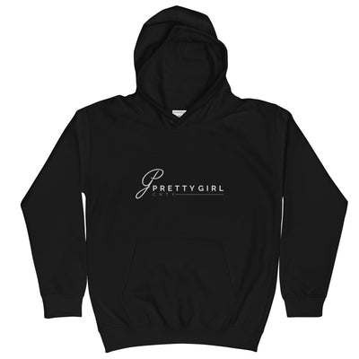 B/C Kids Hoodie Classic Ballerina Text White