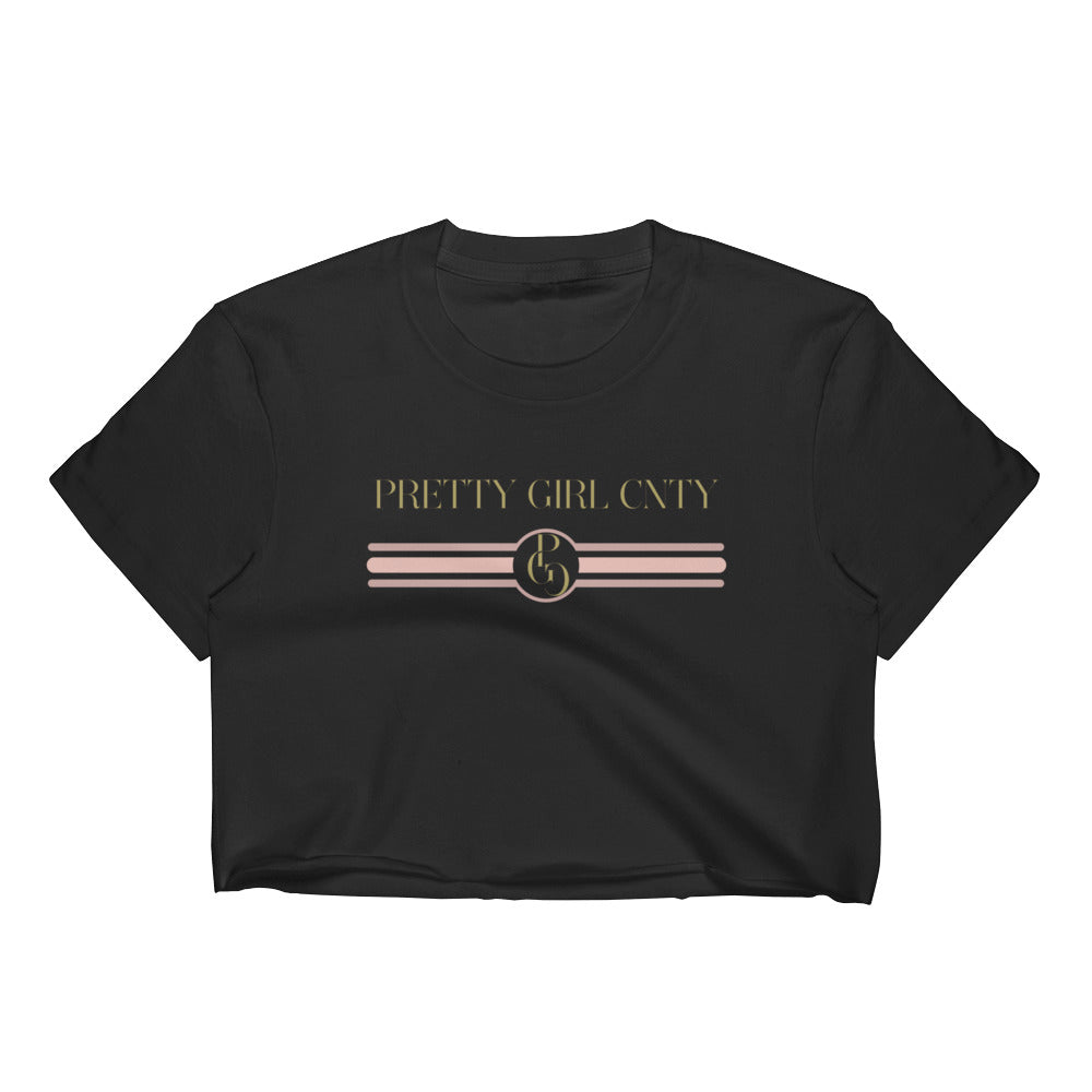 S/C Women’s Crop Tee Stripes Pink