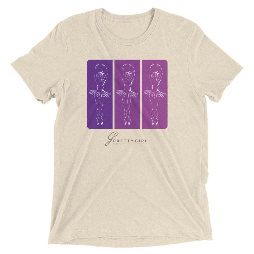 B/C Short-Sleeve Unisex Tri-Blend T-shirt 3 Ballerinas