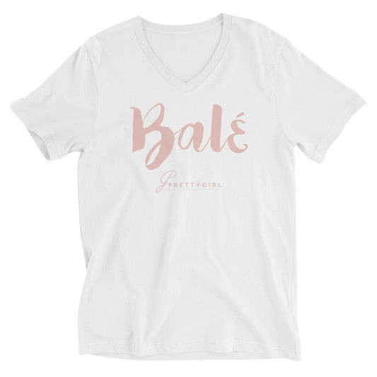 B/C Unisex Short Sleeve V-Neck T-Shirt Bale Pink