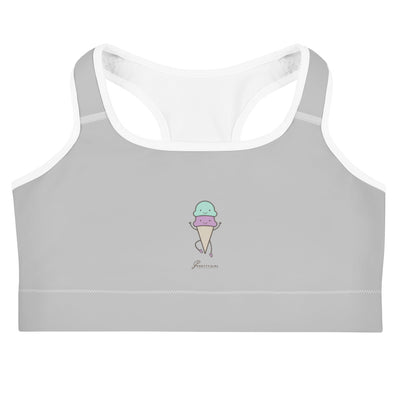B/C Women's Sports Bra Cartoon Ice Cream