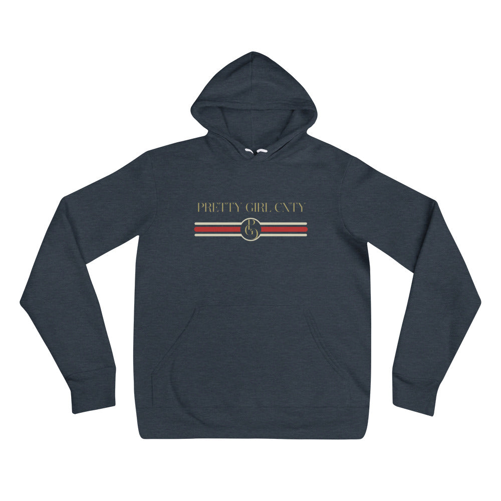 S/C Unisex Hoodie Stripes Red & White