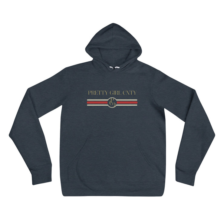 S/C Unisex Hoodie Stripes Red & White