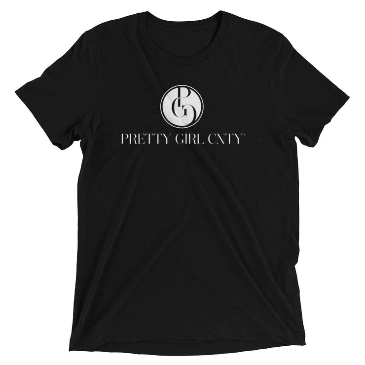 S/C Short-Sleeve Unisex Tri-Blend T-shirt Signature Logo White