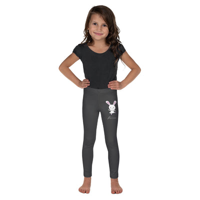 B/C Kid's Grey Leggings Cartoon Bunny