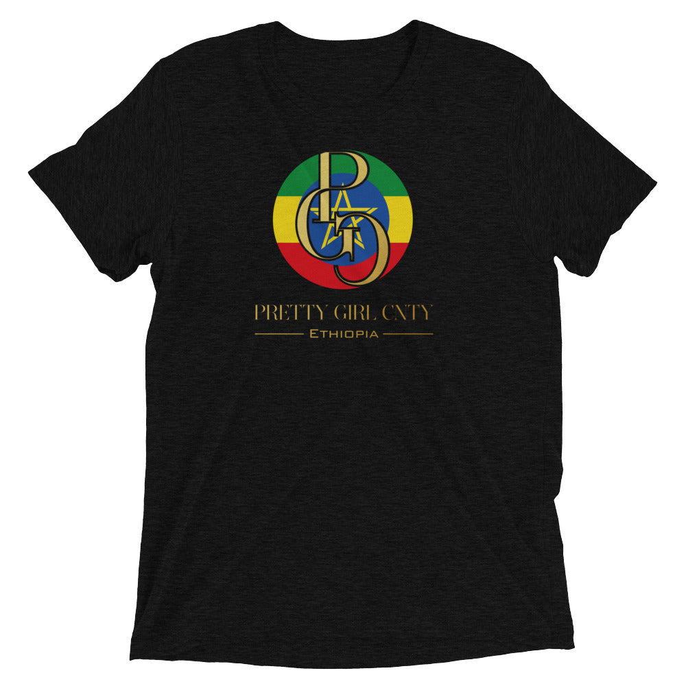 G/C Short-Sleeve Unisex Tri-Blend T-shirt Ethiopia Gold