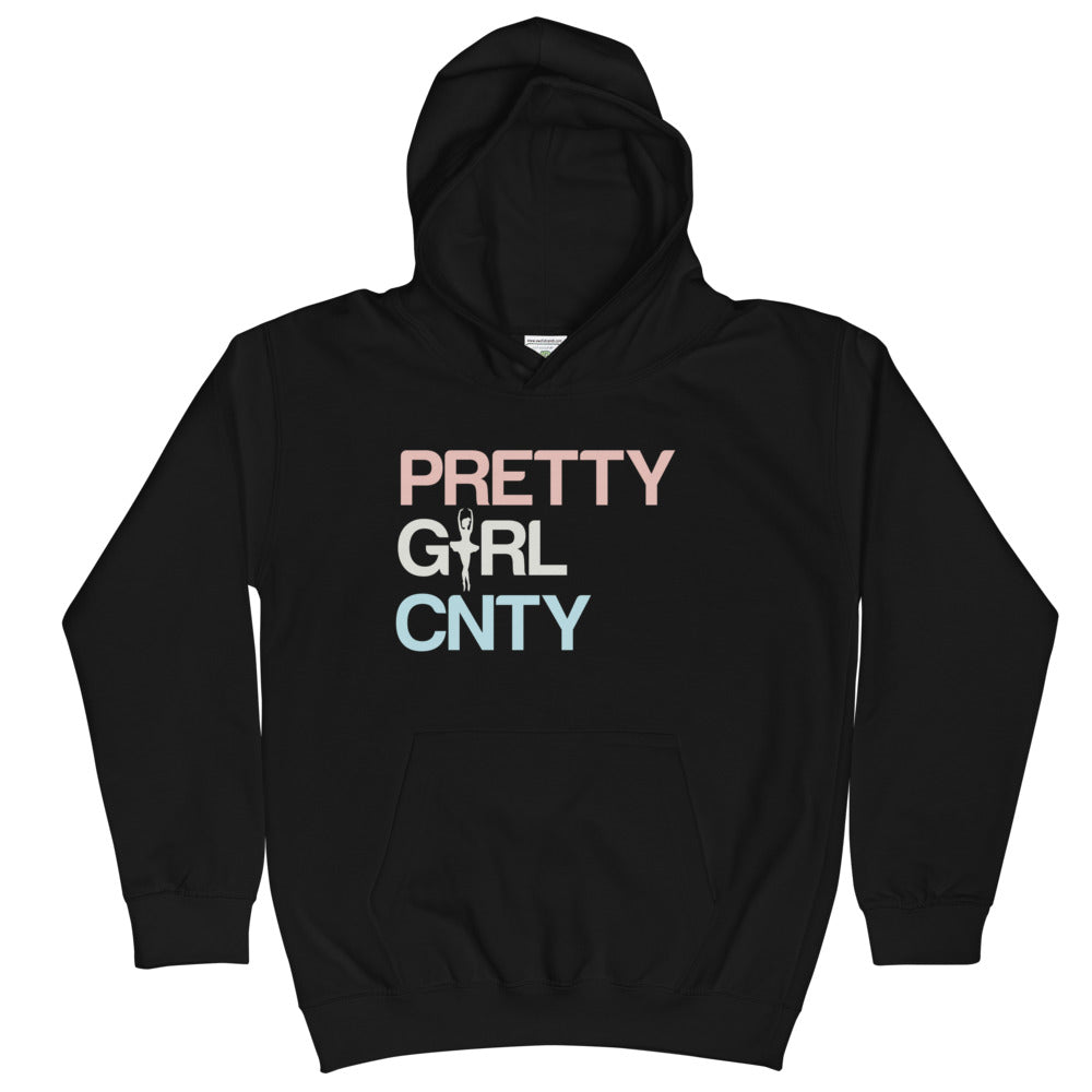 B/C Kids Hoodie Ballerina Text Multi Color