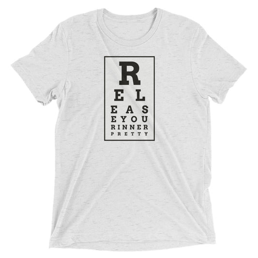 S/C Short-Sleeve Unisex Tri-Blend T-shirt Eye Chart Black & White