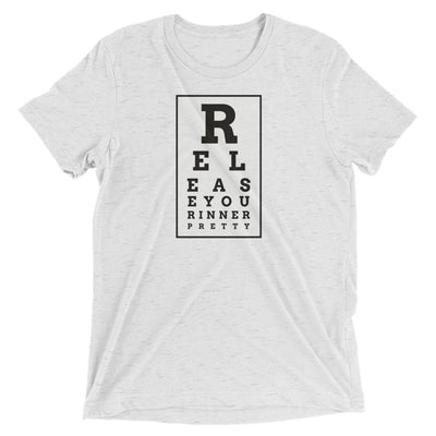 S/C Short-Sleeve Unisex Tri-Blend T-shirt Eye Chart Black & White