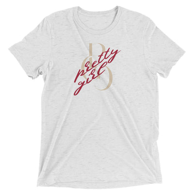 S/C Short-Sleeve Unisex Tri-Blend T-shirt Vandal Logo Beige