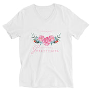 B/C Unisex Short Sleeve V-Neck T-Shirt Arch of Roses