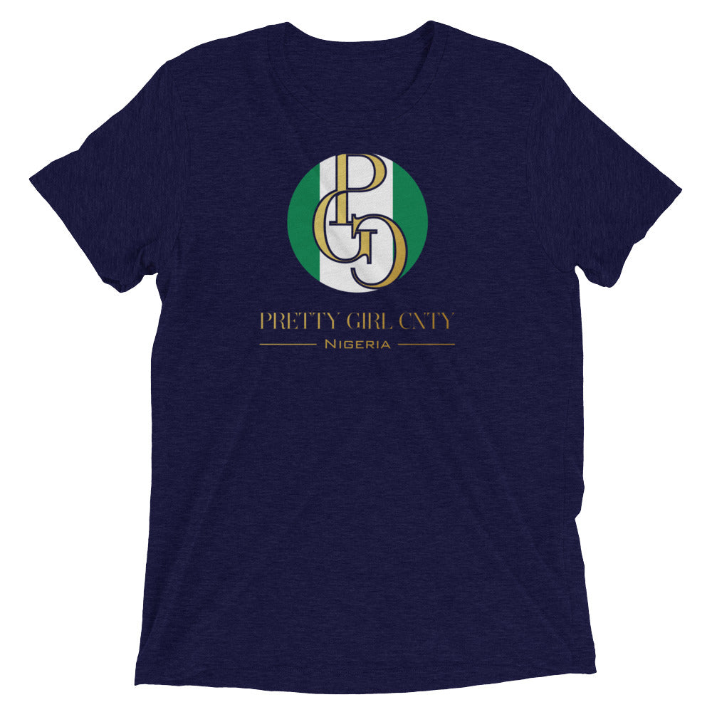 G/C Short-Sleeve Unisex Tri-Blend T-shirt Nigeria Gold