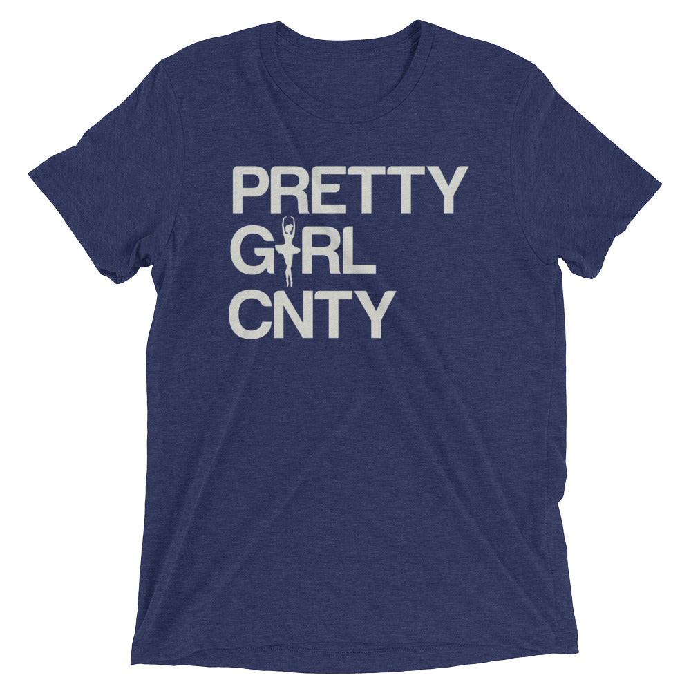 B/C Short-Sleeve Unisex Tri-Blend T-shirt Ballerina Text White