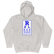 S/C Kids Hoodie Eye Chart White & Blue