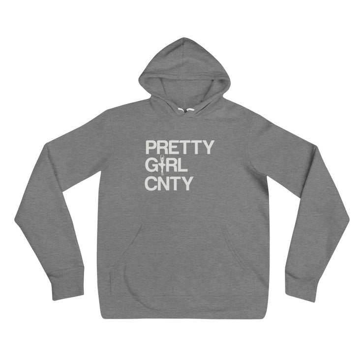 B/C Unisex Hoodie Ballerina Text White
