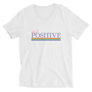 S/C Unisex Short Sleeve V-Neck T-Shirt Think Positive