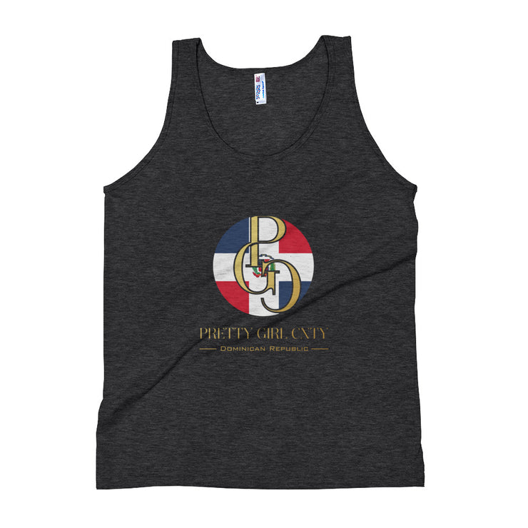 G/C Unisex Tri-Blend Tank Top Dominician Republic Gold