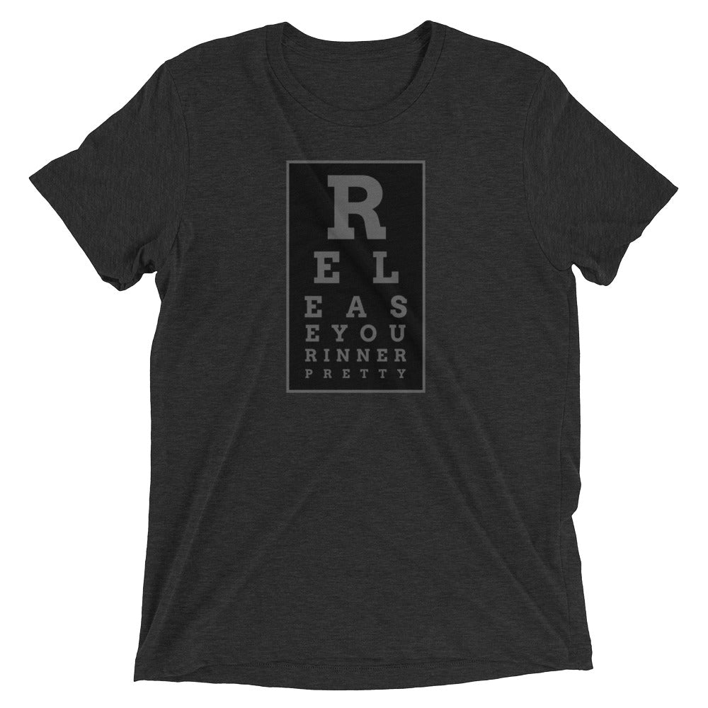 S/C Short-Sleeve Unisex Tri-Blend T-shirt Eye Chart Black & Grey
