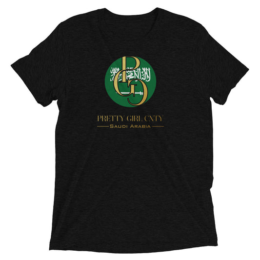 G/C Short-Sleeve Unisex Tri-Blend T-shirt Saudi Arabia Gold