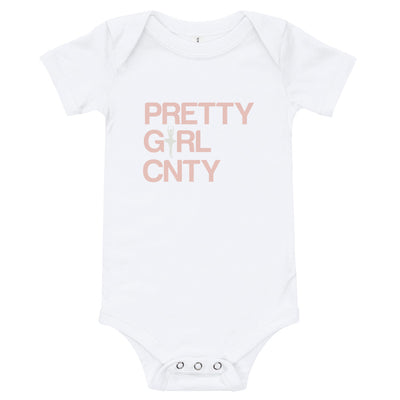 B/C Short sleeve baby bodysuit Ballerina Text Pink