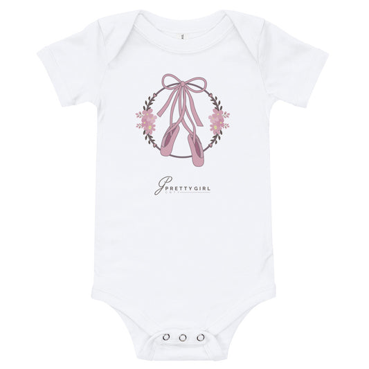 B/C Short sleeve baby bodysuit Ballet Shoe DT