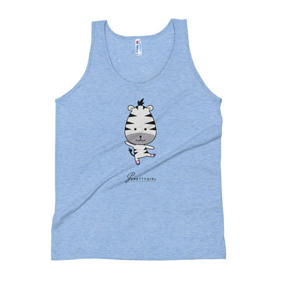 B/C Unisex Tri-Blend Tank Top Cartoon Zebra