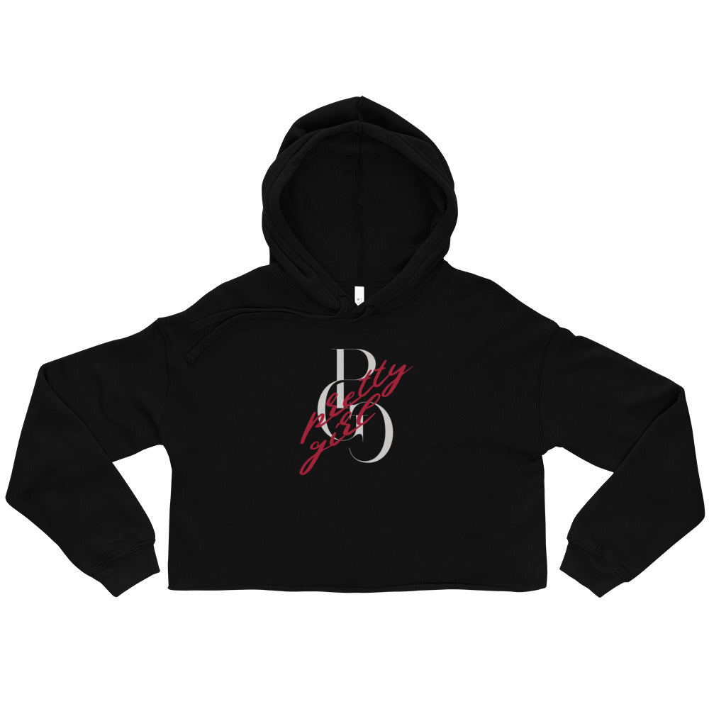 S/C Women’s Crop Hoodie Vandal Logo Silver
