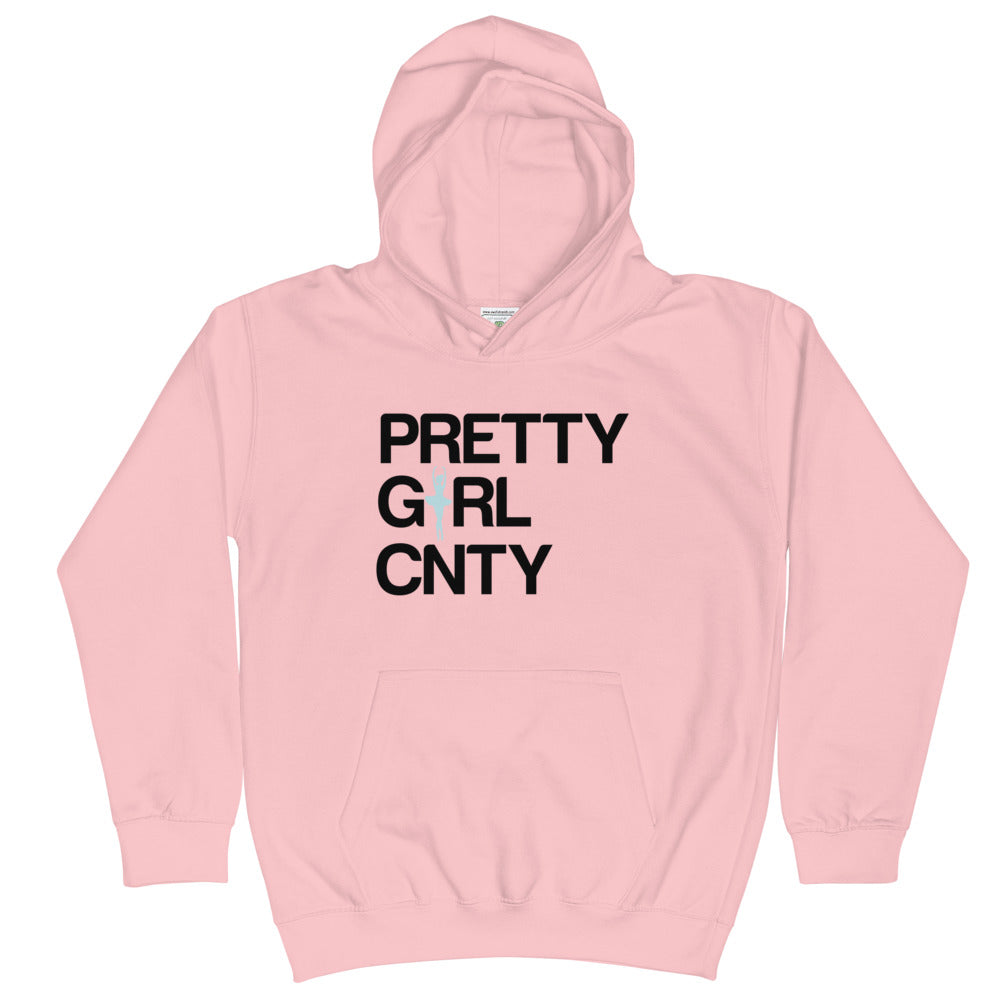 B/C Kids Hoodie Ballerina Text Black