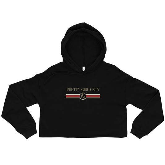 S/C Women’s Crop Hoodie Stripes Red & White