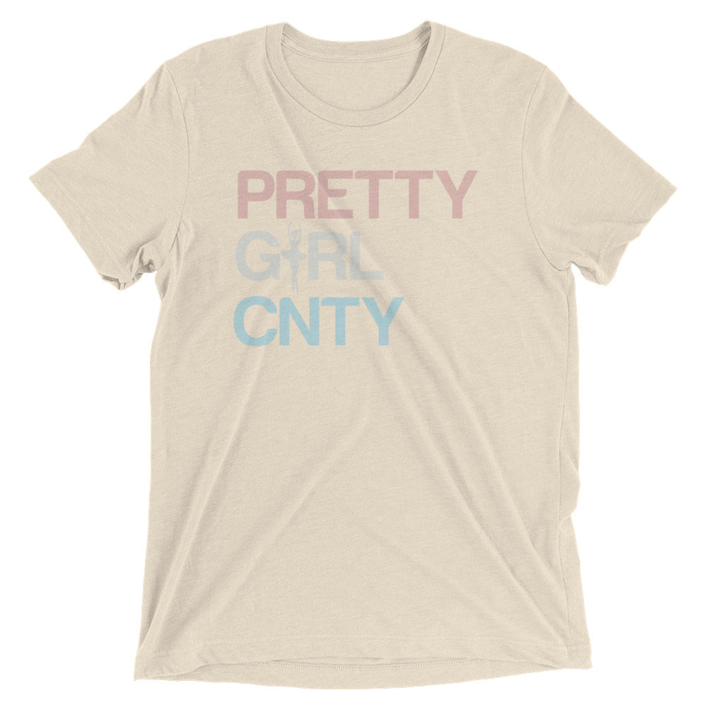 B/C Short-Sleeve Unisex Tri-Blend T-shirt Ballerina Text PWB
