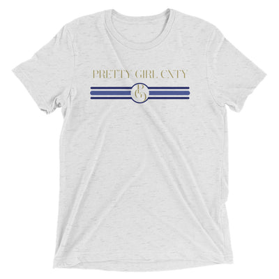 S/C Short-Sleeve Unisex Tri-Blend T-shirt Stripes Blue