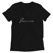 B/C Short-Sleeve Unisex Tri-Blend T-shirt Classic Ballerina Text White