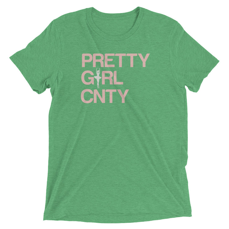 B/C Short-Sleeve Unisex Tri-Blend T-shirt Ballerina Text Pink