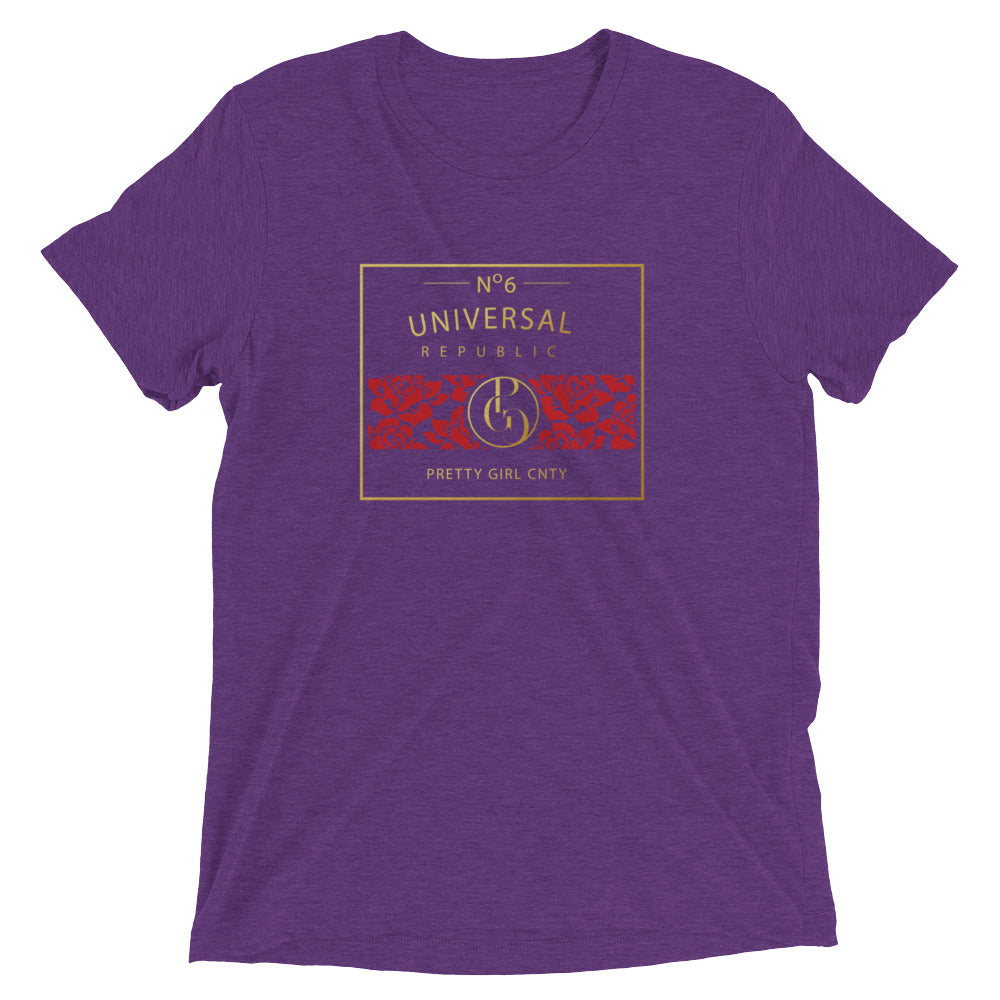 S/C Short-Sleeve Unisex Tri-Blend T-shirt Universal Gold