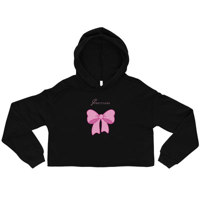 B/C Women’s Crop Hoodie Bow Pink
