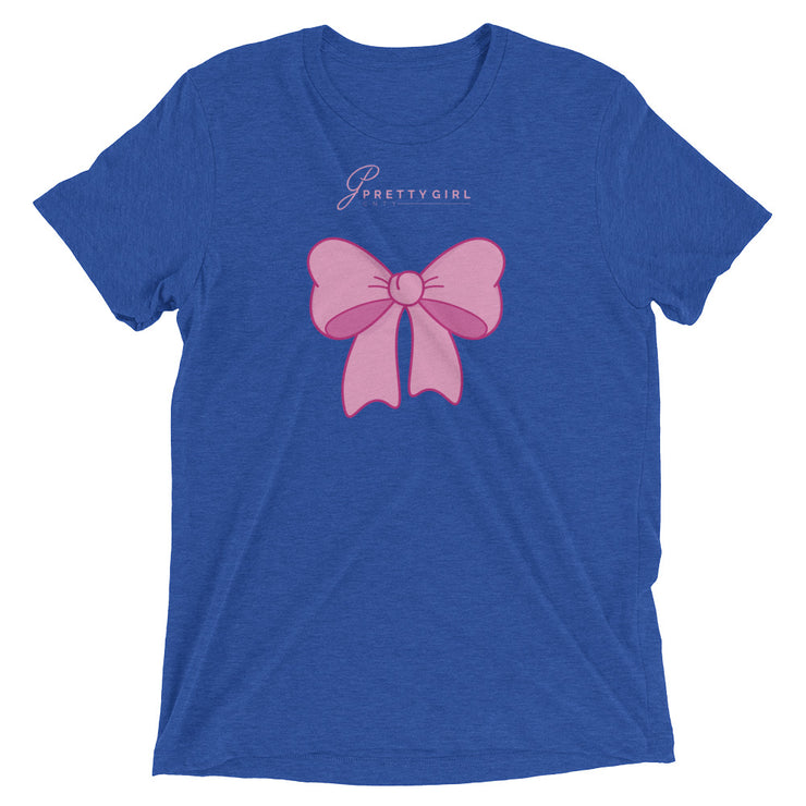 B/C Short-Sleeve Unisex Tri-Blend T-shirt Bow Pink