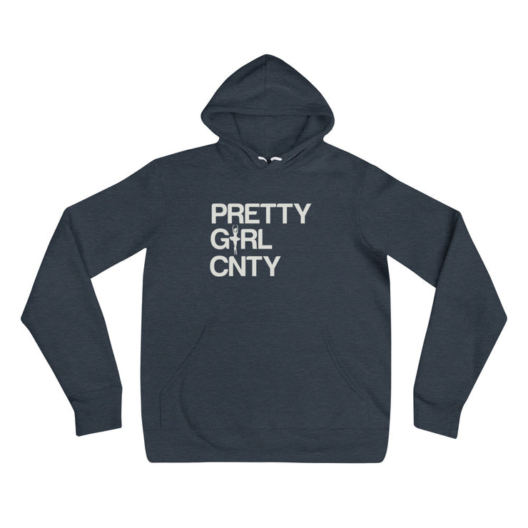B/C Unisex Hoodie Ballerina Text White
