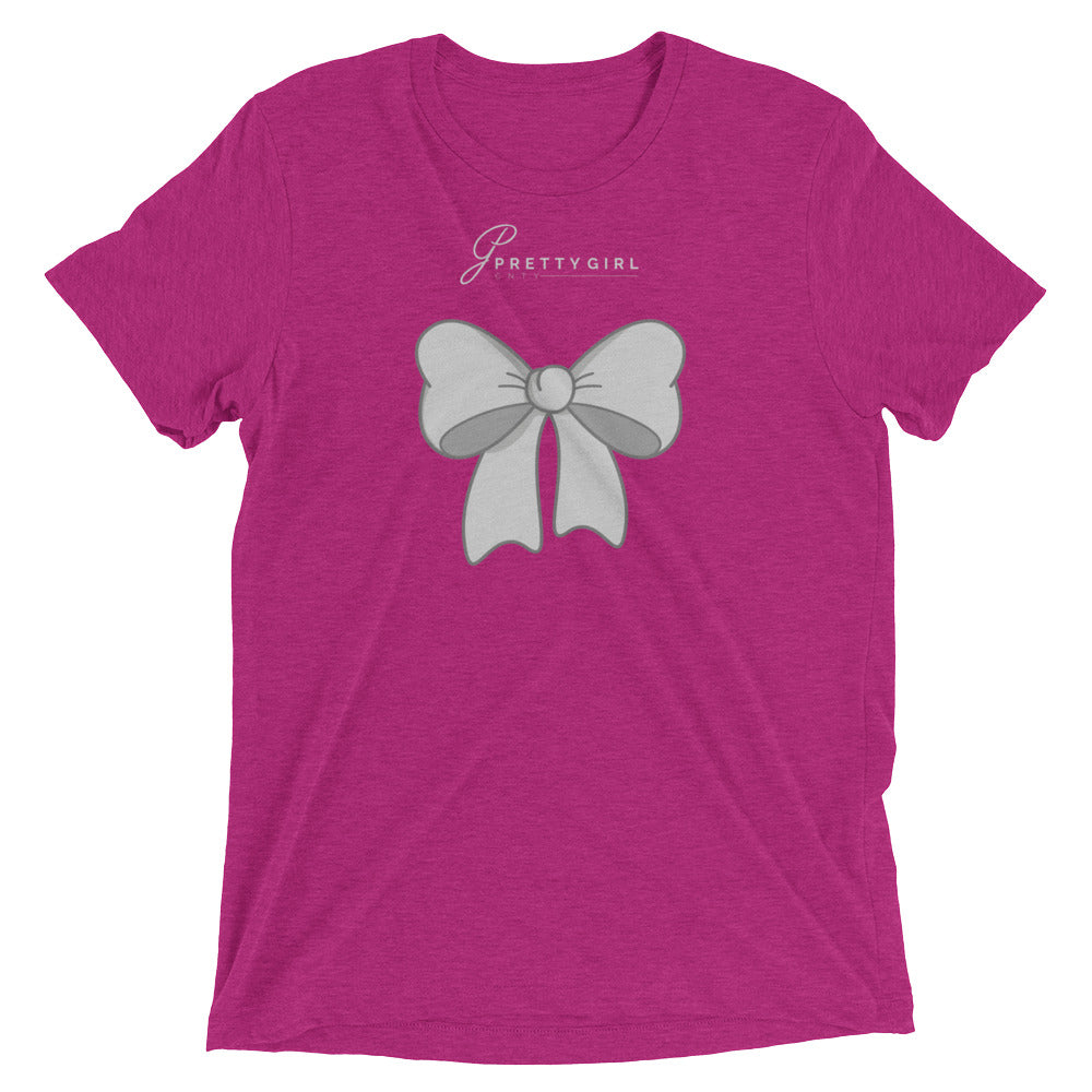B/C Short-Sleeve Unisex Tri-Blend T-shirt Bow Light Grey