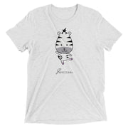 B/C Short-Sleeve Unisex Tri-Blend T-shirt Cartoon Zebra