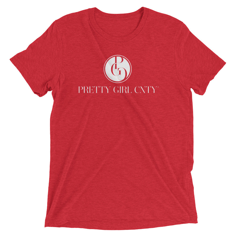 S/C Short-Sleeve Unisex Tri-Blend T-shirt Signature Logo White