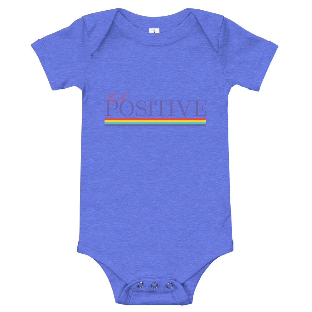 S/C Short sleeve baby bodysuit Think Positive