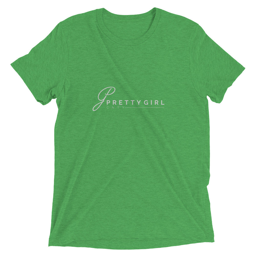 B/C Short-Sleeve Unisex Tri-Blend T-shirt Classic Ballerina Text White