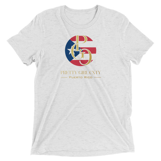 G/C Short-Sleeve Unisex Tri-Blend T-shirt Puerto Rico Gold