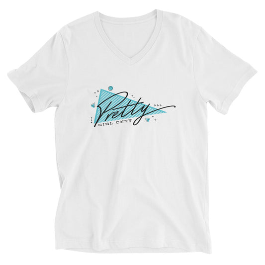 B/C Unisex Short Sleeve V-Neck T-Shirt Triangle of Pretty