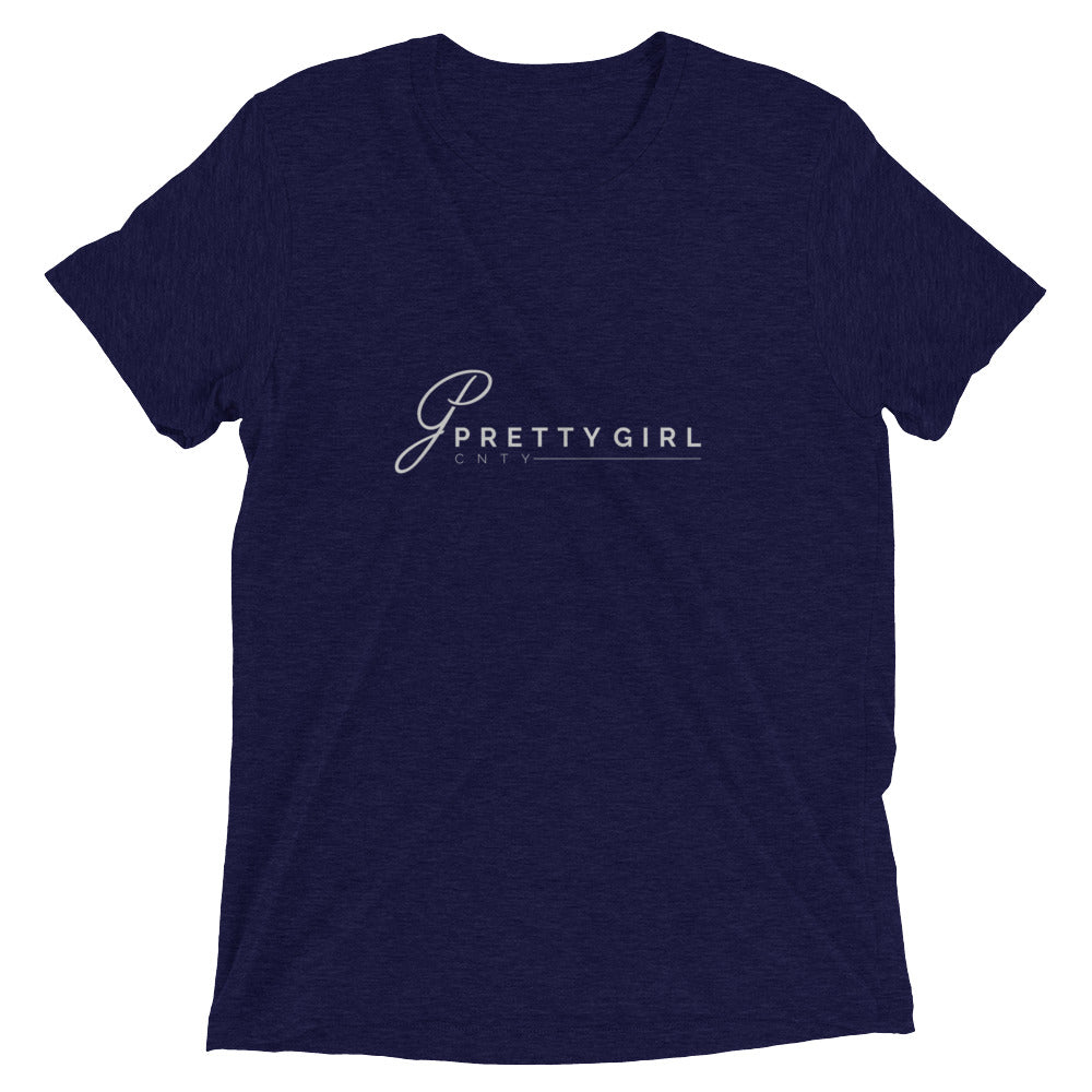B/C Short-Sleeve Unisex Tri-Blend T-shirt Classic Ballerina Text White