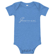 B/C Short sleeve baby bodysuit Classic Ballerina Text White