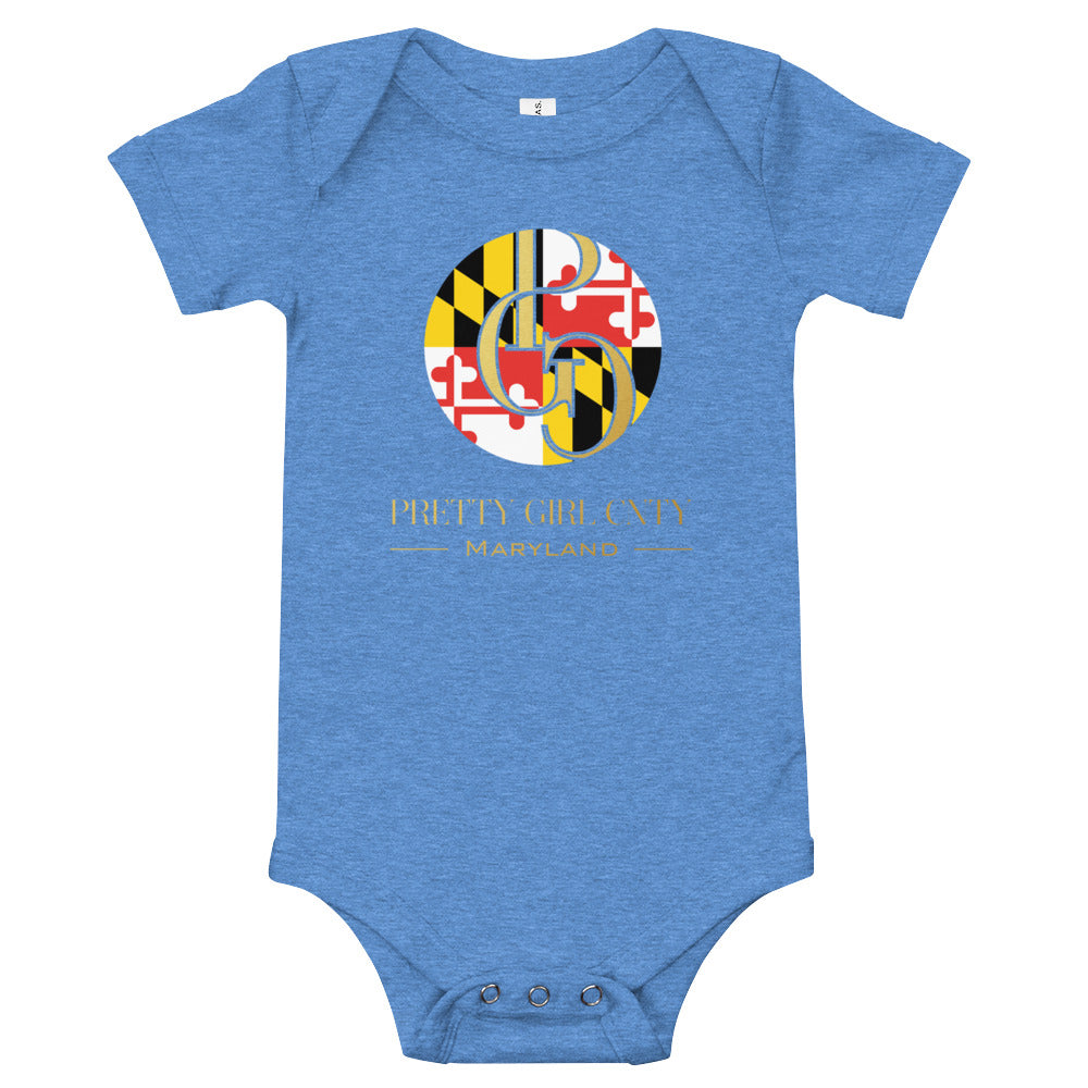 S/C Short sleeve baby bodysuit Maryland Gold